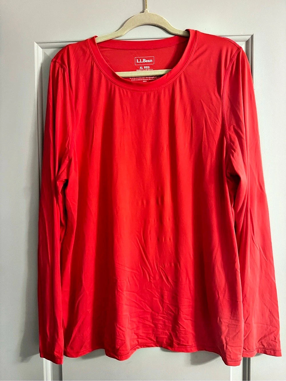 L.L.Bean Women's SunSmart UPF 50+ SunShirt, Long-Sleeve Long Sleeve Shirt in Red